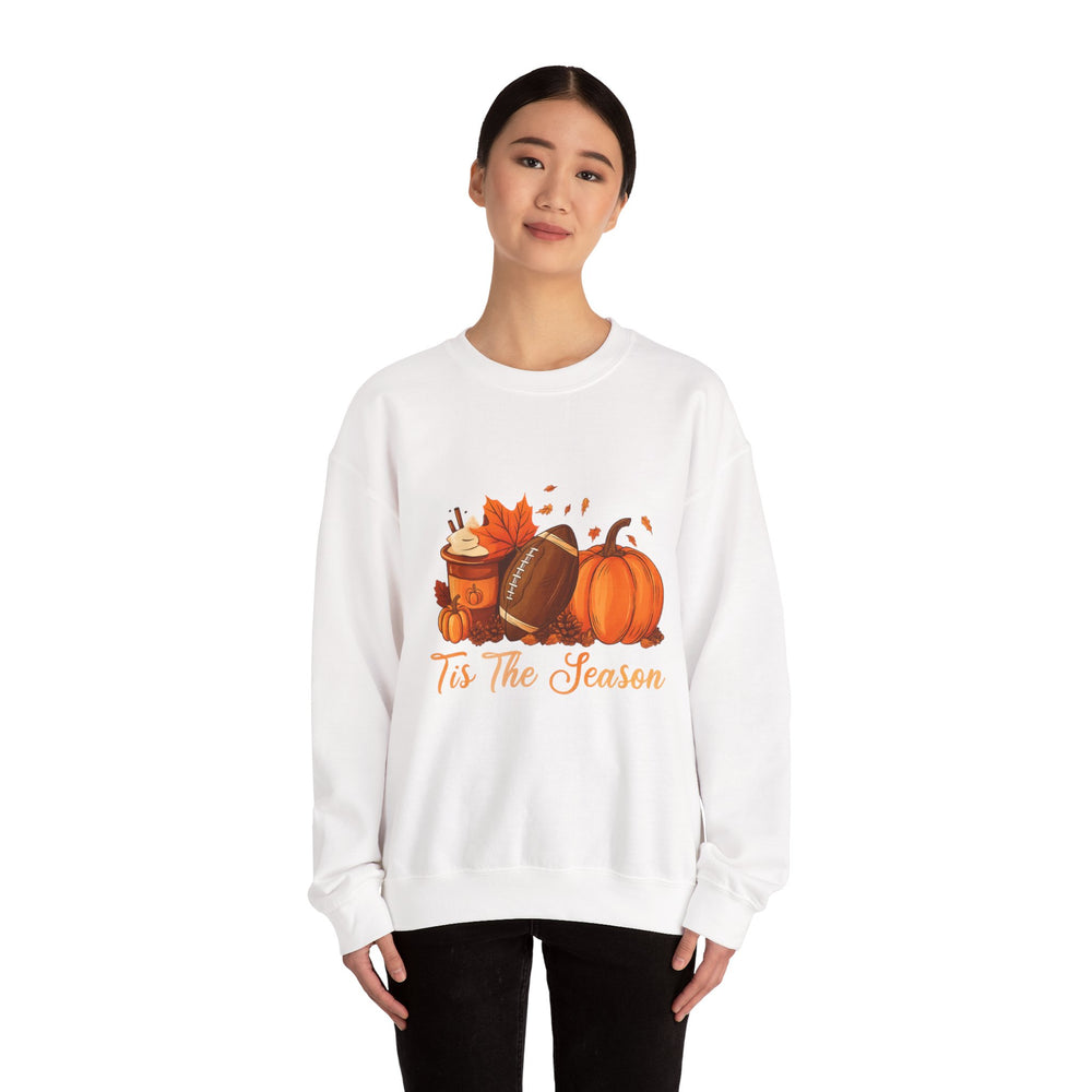 Cozy Fall Sweatshirt, Autumn Crewneck, Tis The Season Sweater, Pumpkin Spice Top, Thanksgiving Gift