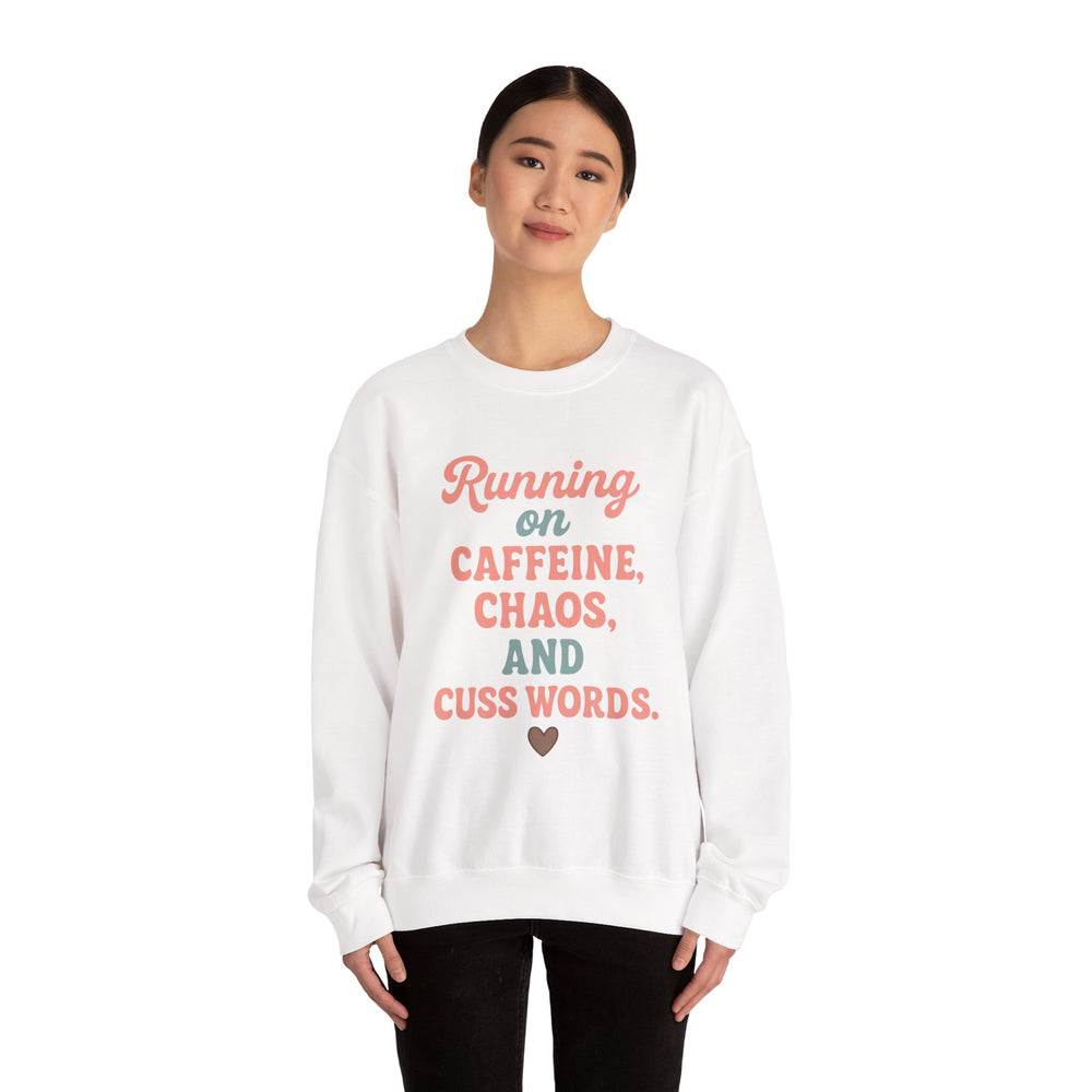 Caffeine Chaos Sweatshirt | Cozy Funny Pullover for Coffee Lovers | Gift for Friends, Relaxation, Casual Style