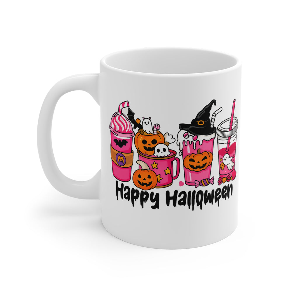 Halloween Mug, Spooky Brew Cup, Pumpkin Spice Coffee Mug, Cute Trick or Treat Gift, Witchy Drinkware