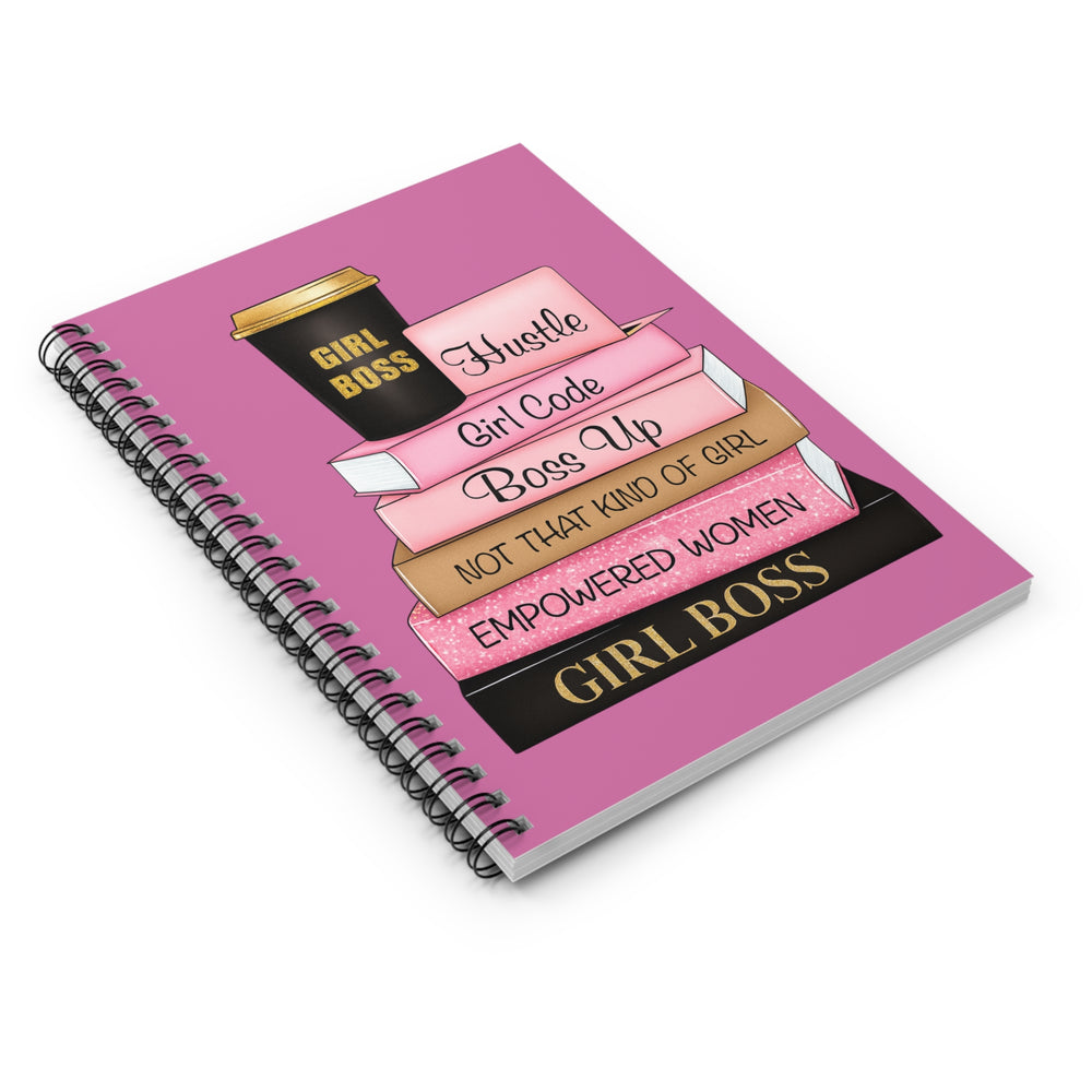 Girl Boss Spiral Notebook - Empowered Women, Journaling, Gifts for Her, Back to School, Office Supplies, Motivational Gifts