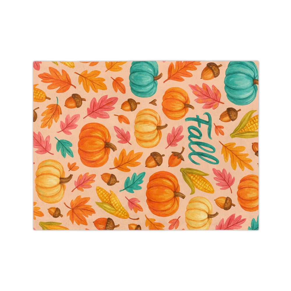 Cozy Fall Blanket, Autumn Decor, Pumpkin Print Throw, Velveteen Microfiber Blanket, Seasonal Home Accents, Thanksgiving Gift
