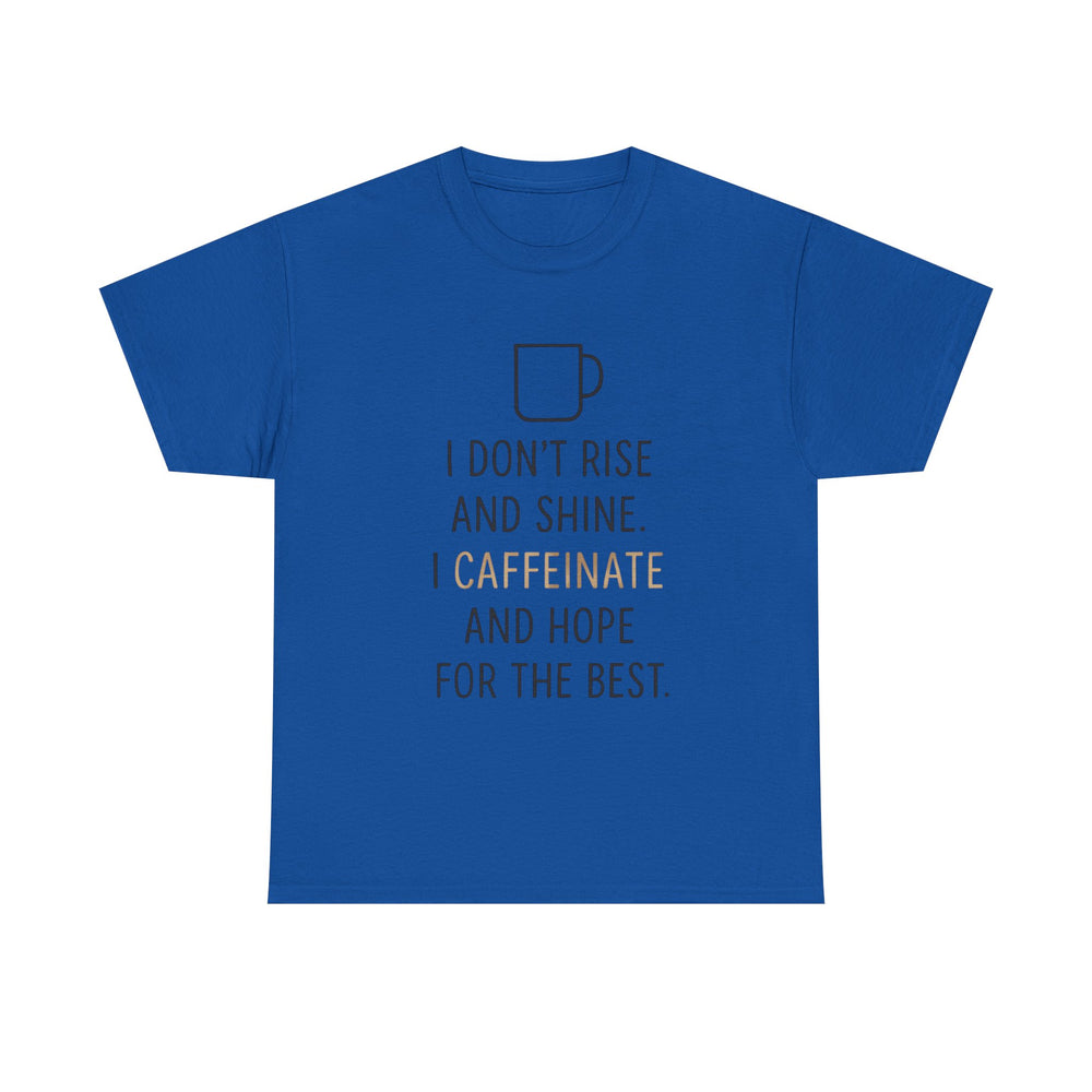 Caffeine & Hope Tee, Unisex Cotton Shirt for Coffee Lovers, Gift for Friends, Inspirational Tee, Casual Wear, Funny Quote Shirt