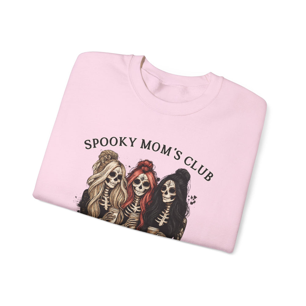 Spooky Moms Club Sweatshirt, Halloween Apparel, Cozy Crewneck, Gift for Moms, Funny Fall Sweater, Caffeine Required Design