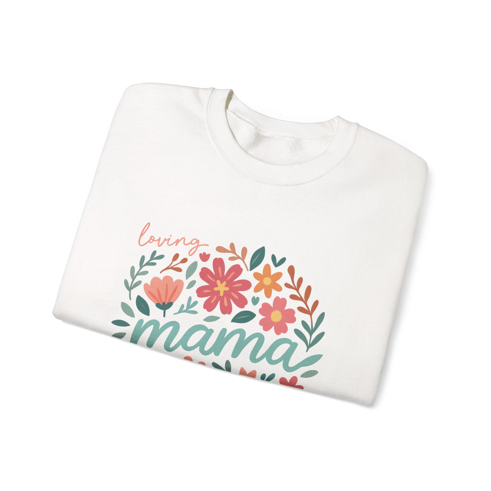 Mama Floral Design Crewneck Sweatshirt, Gift for Mothers Day, Cozy Casual Wear, Mom Sweatshirt, Botanical Art