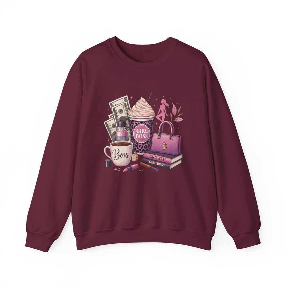 Boss Babe Crewneck Sweatshirt, Inspirational Sweatshirt for Women, Gift for Her, Casual Outfit, Girls Night Out