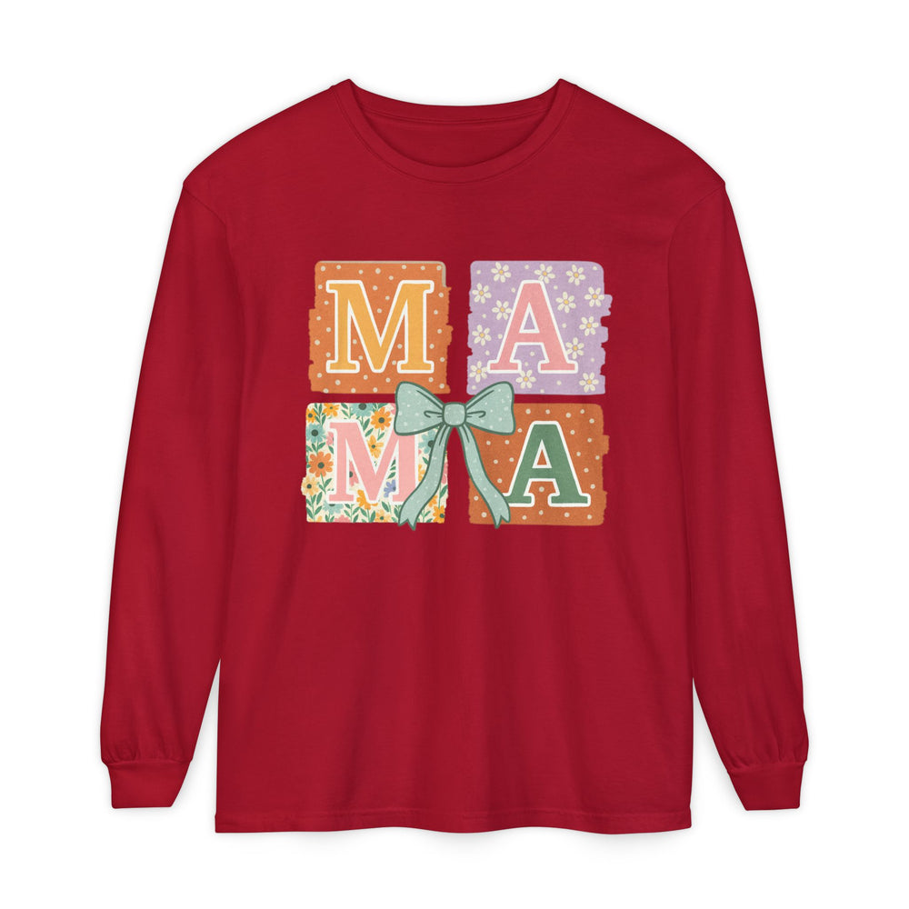 Mama Long Sleeve T-Shirt, Gift for Mom, Floral T-Shirt, Mother’s Day Gift, Comfortable Casual Wear