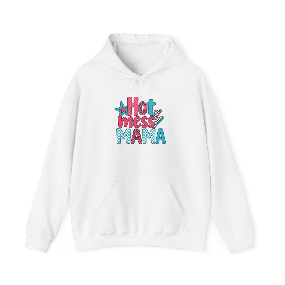 Hot Mess Mama Hoodie, Funny Sweatshirt for Moms, Gift for Mothers Day, Relaxed Casualwear, Cozy Pullover, Everyday Comfort