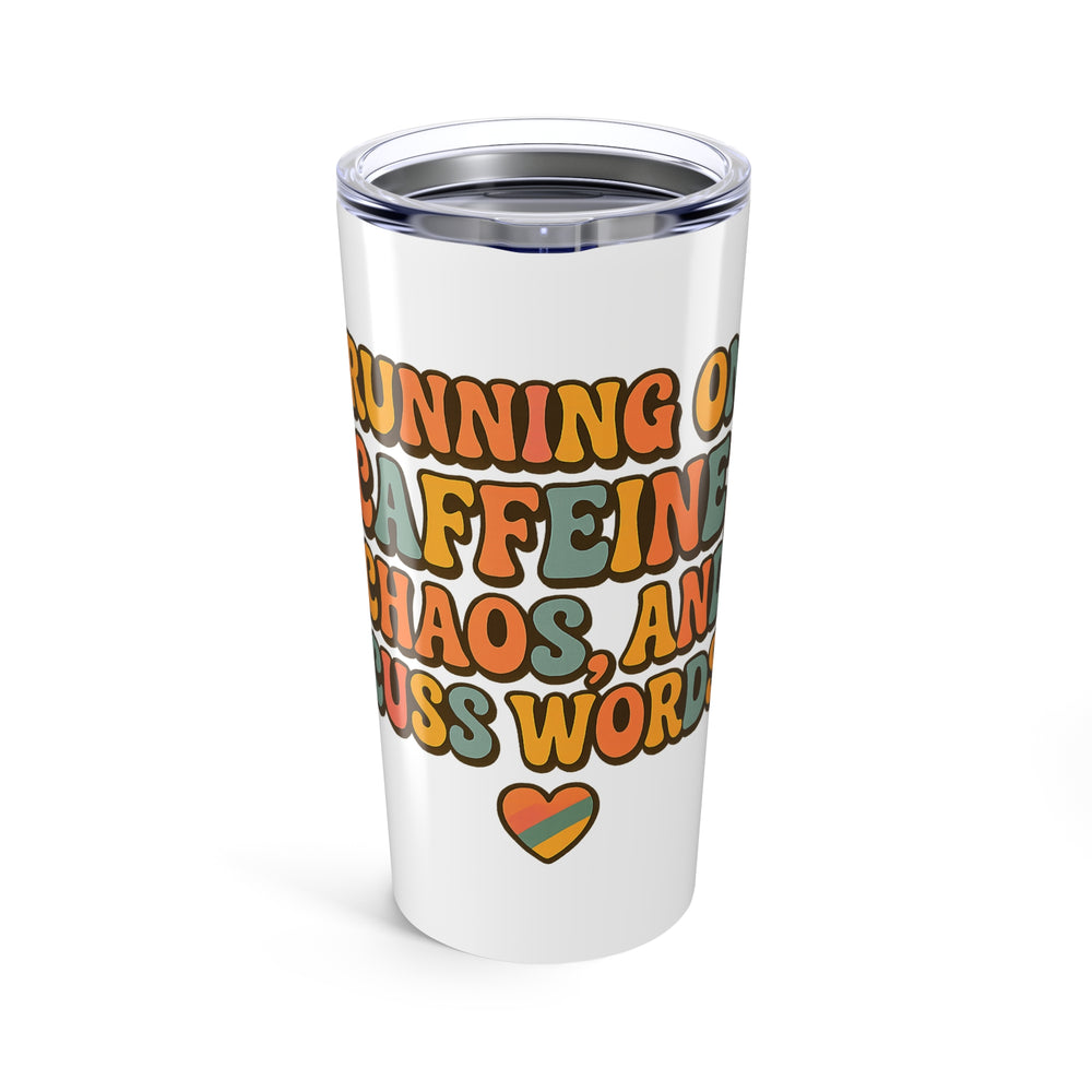 Colorful Caffeine Tumbler - Perfect for Coffee Lovers, Gift for Friends, Unique Mug, Retro Style Insulated Cup, Travel Mug for Daily Use