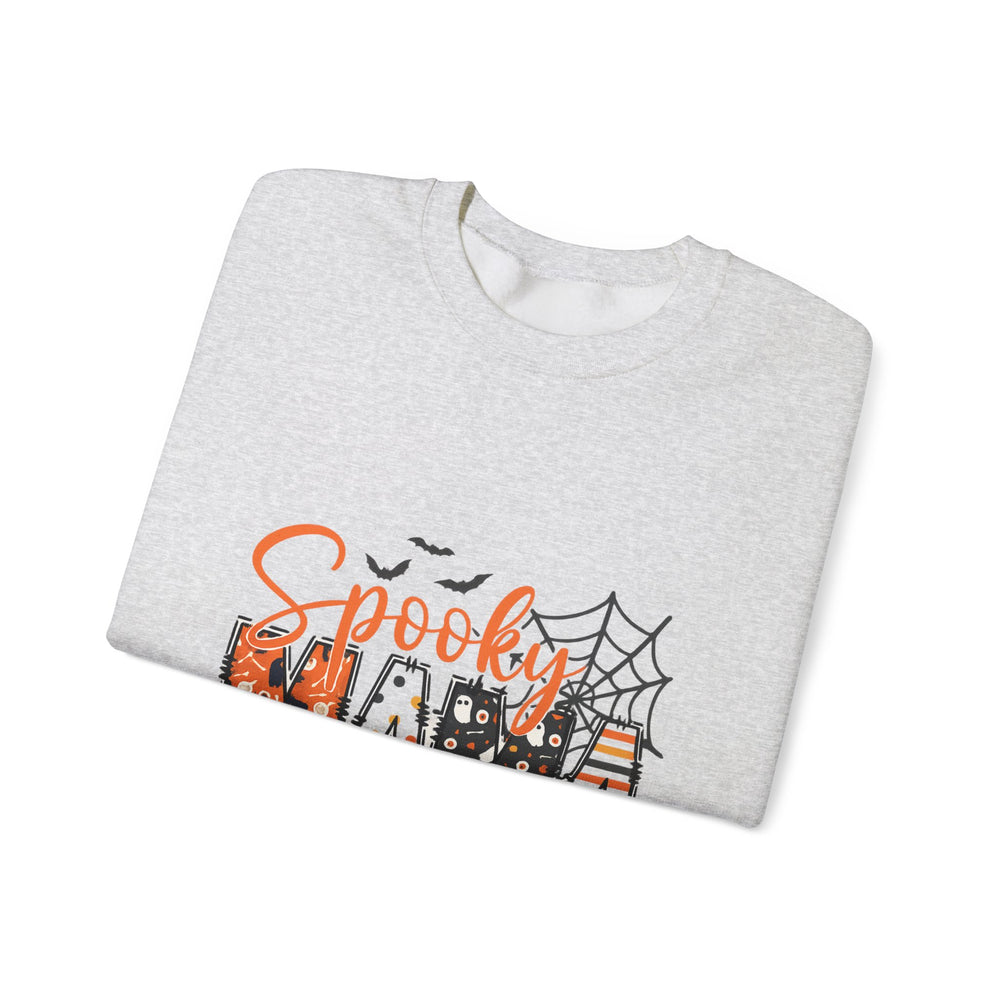 Spooky Mama Sweatshirt, Cozy Halloween Pullover, Fall Fashion, Unisex Crewneck, Halloween Gift, Seasonal Apparel