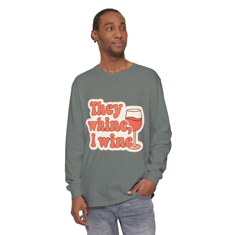 Wine Lovers Long Sleeve T-Shirt, Funny Wine Tee, Gift for Wine Enthusiasts, Fun Gatherings Shirt, Perfect for Parties
