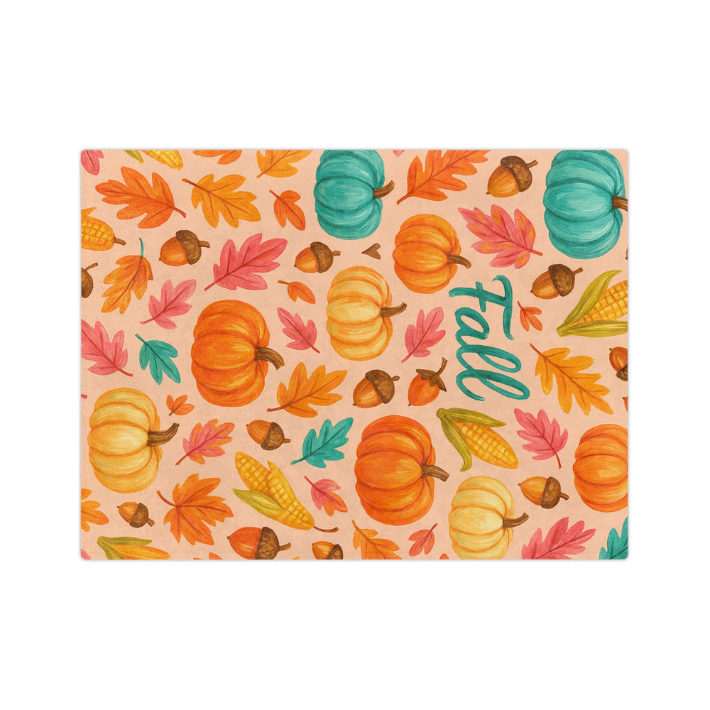 Cozy Fall Blanket, Autumn Decor, Pumpkin Print Throw, Velveteen Microfiber Blanket, Seasonal Home Accents, Thanksgiving Gift