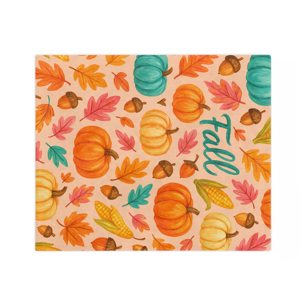 Cozy Fall Blanket, Autumn Decor, Pumpkin Print Throw, Velveteen Microfiber Blanket, Seasonal Home Accents, Thanksgiving Gift