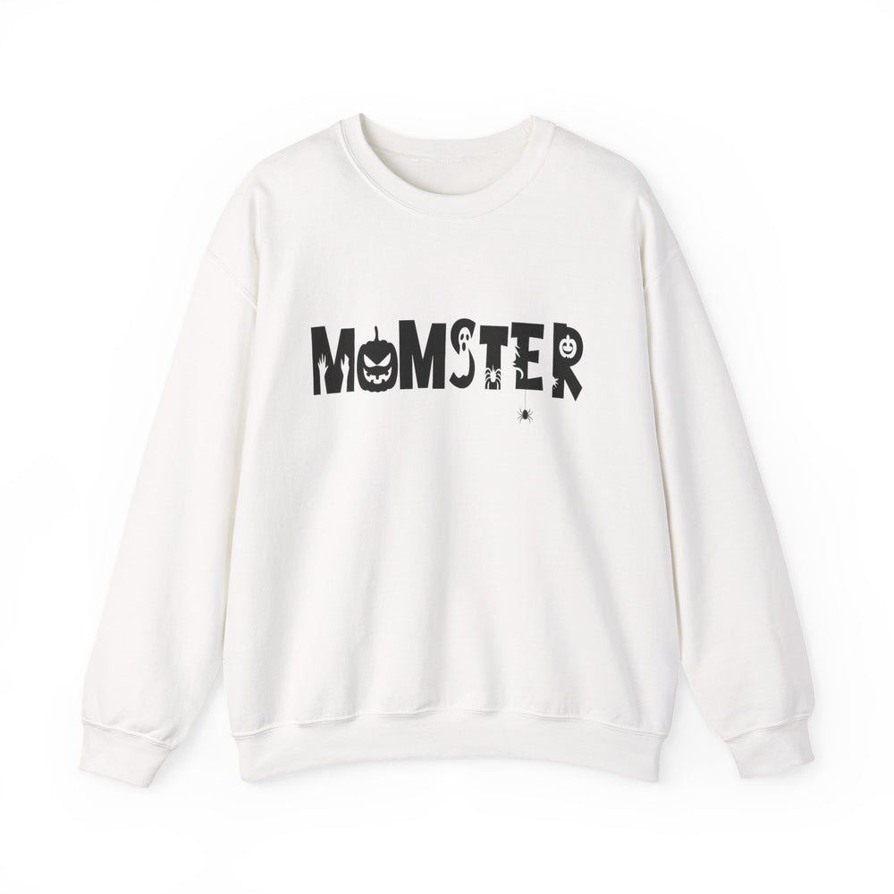 Halloween Momster Sweatshirt, Cozy Fall Apparel, Unisex Crewneck, Halloween Gift, Mom Life Style, Spooky Season Fashion