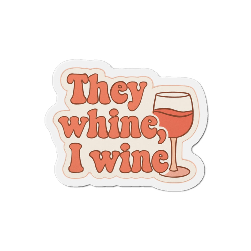 Fun Wine-Themed Die-Cut Magnet, Cute Kitchen Decor, Gift for Wine Lovers, Humorous Refrigerator Magnet, Unique Gift Idea