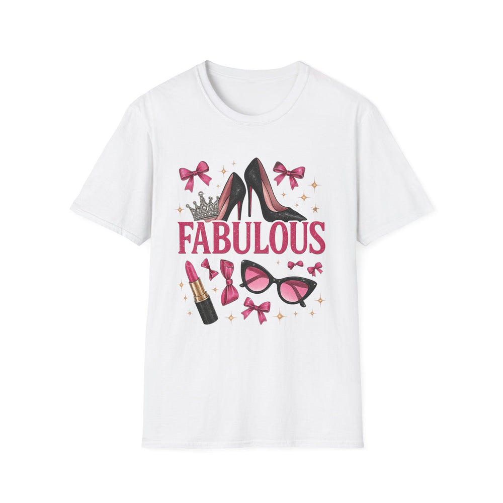 Fabulous Fashion T-Shirt, Trendy Tee, Gift for Fashion Lovers, Birthday Outfit, Casual Wear, Stylish Apparel with Heels and Accessories
