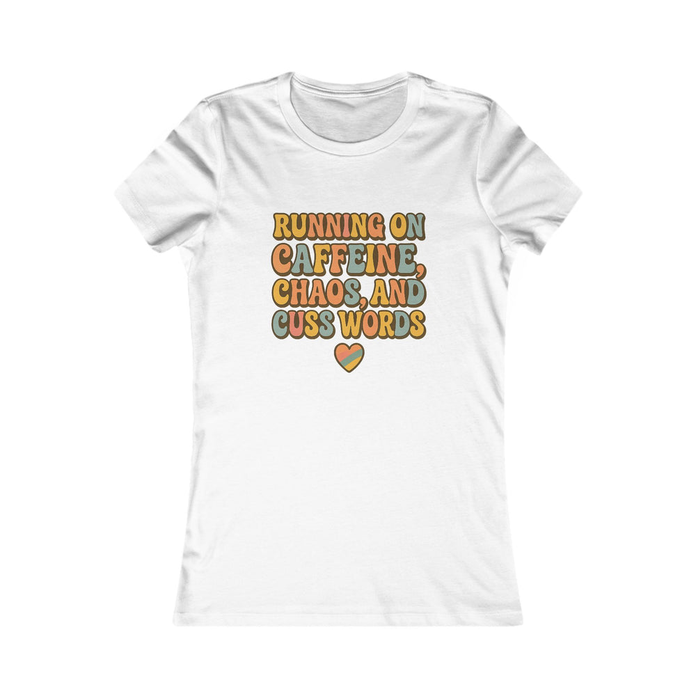 Caffeine Chaos Tee - Running on Caffeine, Chaos, and Cuss Words, Women's Graphic T-Shirt, Perfect for Coffee Lovers, Casual Wear, Gift [...]