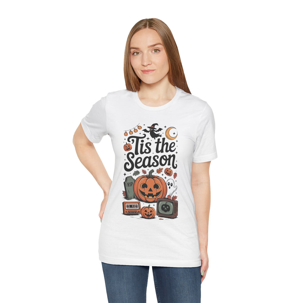 Halloween Short Sleeve Tee, Ghost and Pumpkin Shirt, Fall Festival Outfit, Spooky Season Top, Trick or Treat T-Shirt