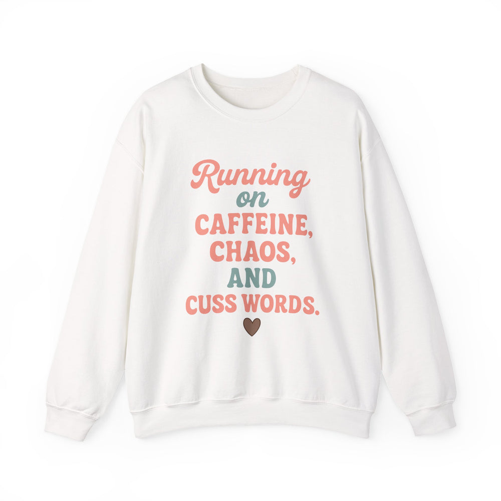 Caffeine Chaos Sweatshirt | Cozy Funny Pullover for Coffee Lovers | Gift for Friends, Relaxation, Casual Style