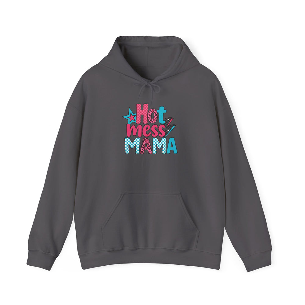 Hot Mess Mama Hoodie, Funny Sweatshirt for Moms, Gift for Mothers Day, Relaxed Casualwear, Cozy Pullover, Everyday Comfort