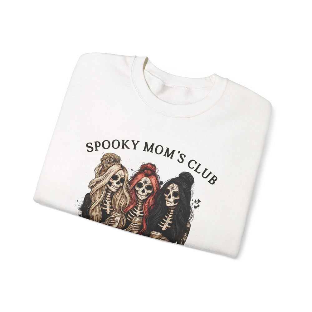 Spooky Moms Club Sweatshirt, Halloween Apparel, Cozy Crewneck, Gift for Moms, Funny Fall Sweater, Caffeine Required Design