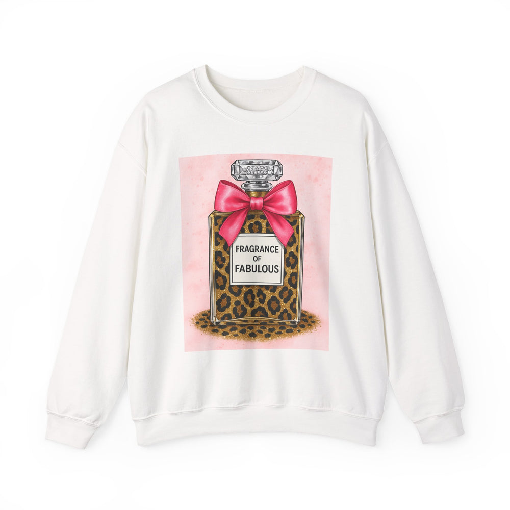 Fabulous Fragrance Sweatshirt, Cozy Crewneck, Leopard Print, Gift for Her, Fashionable Sweatshirt, Cute Outfit, Everyday Wear