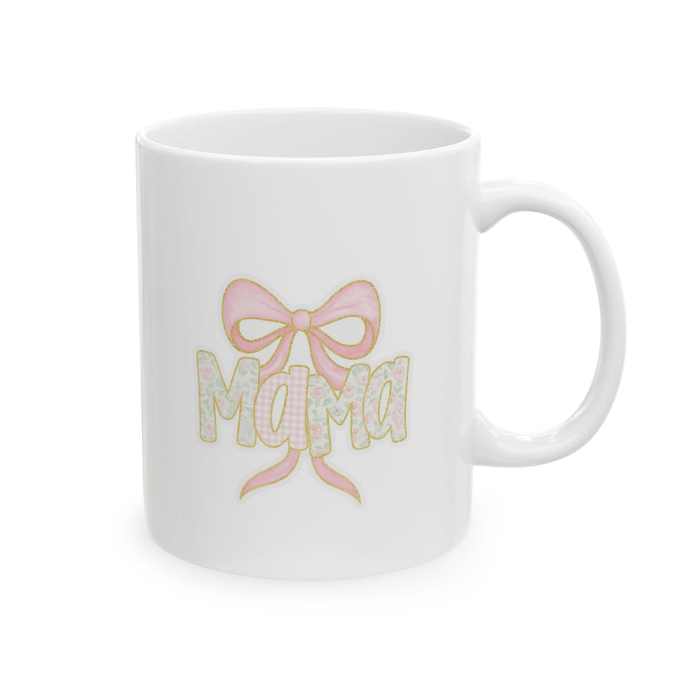 Mama Bow Ceramic Mug - Perfect Gift for Moms, Mother's Day, Anniversary, Birthday, Cute Coffee Cup