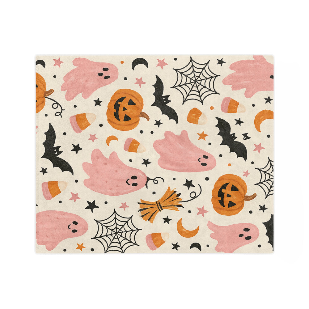 Halloween Ghost Blanket, Cozy Fall Decor, Microfiber Throw, Spooky Season Gifts, Kids Ghost Blanket