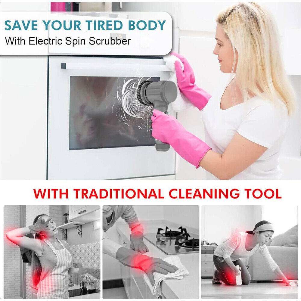 Rechargeable Electric Cordless Scrub Brush