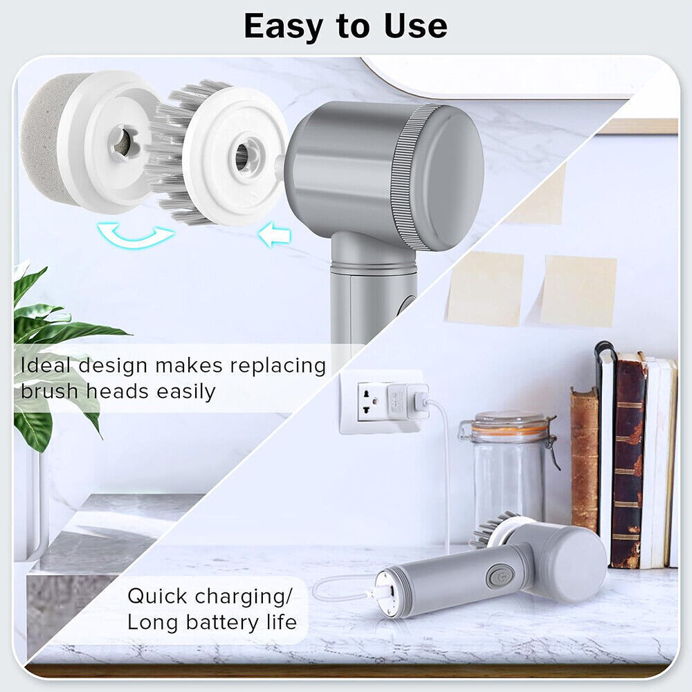 Rechargeable Electric Cordless Scrub Brush