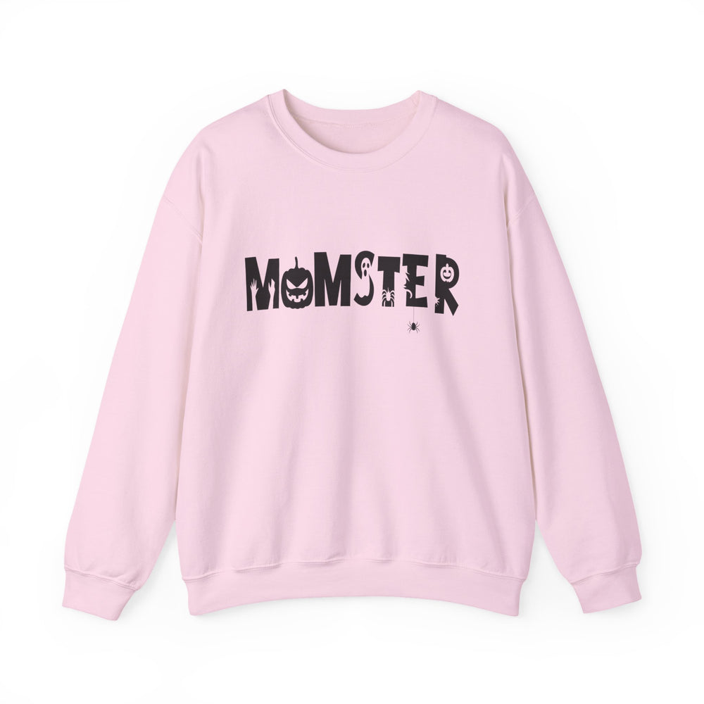 Halloween Momster Sweatshirt, Cozy Fall Apparel, Unisex Crewneck, Halloween Gift, Mom Life Style, Spooky Season Fashion