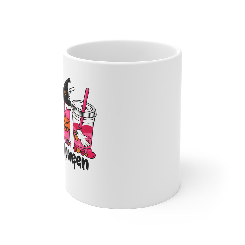 Halloween Mug, Spooky Brew Cup, Pumpkin Spice Coffee Mug, Cute Trick or Treat Gift, Witchy Drinkware