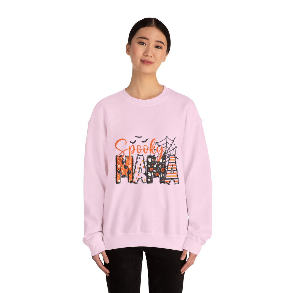 Spooky Mama Sweatshirt, Cozy Halloween Pullover, Fall Fashion, Unisex Crewneck, Halloween Gift, Seasonal Apparel