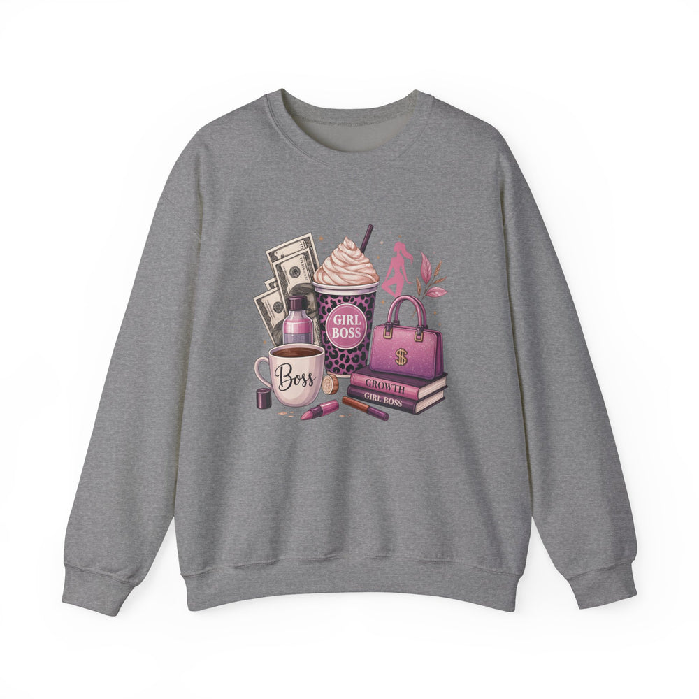 Boss Babe Crewneck Sweatshirt, Inspirational Sweatshirt for Women, Gift for Her, Casual Outfit, Girls Night Out