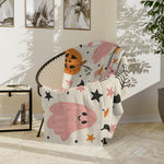 Halloween Ghost Blanket, Cozy Fall Decor, Microfiber Throw, Spooky Season Gifts, Kids Ghost Blanket