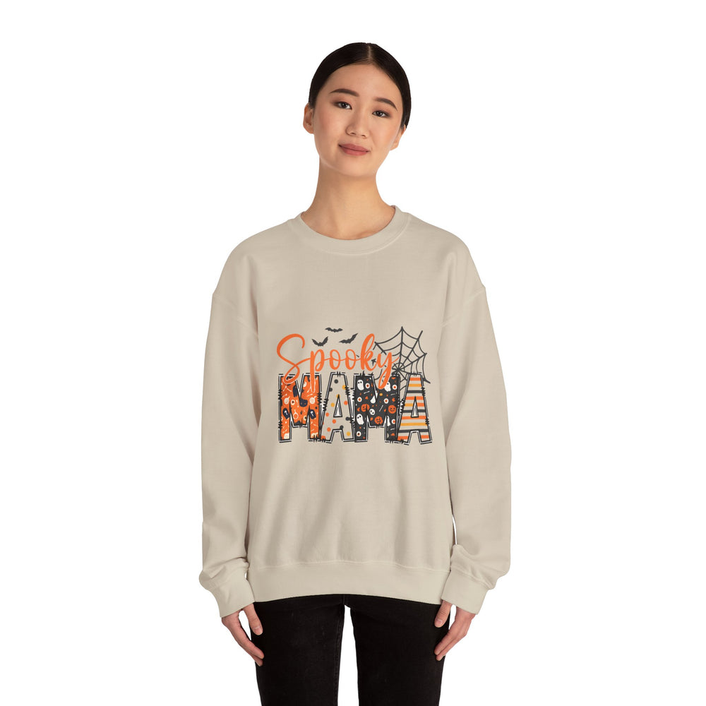 Spooky Mama Sweatshirt, Cozy Halloween Pullover, Fall Fashion, Unisex Crewneck, Halloween Gift, Seasonal Apparel