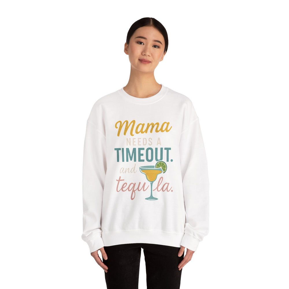 Mama Needs a Timeout Sweatshirt, Cozy Unisex Blend, Perfect for Moms, Gift for Mother's Day, Relaxed Vibe Hoodie
