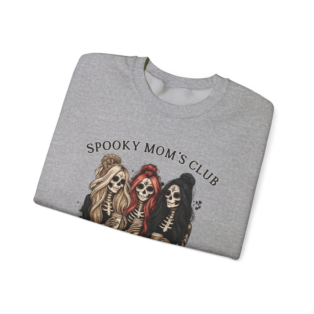 Spooky Moms Club Sweatshirt, Halloween Apparel, Cozy Crewneck, Gift for Moms, Funny Fall Sweater, Caffeine Required Design