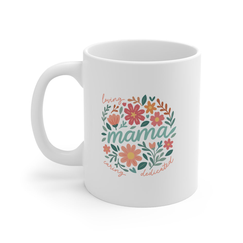 Floral Mama Mug | Perfect Gift for Mother's Day, Birthday, or Special Occasions, Personalized Coffee Cup, Mom's Love, Cute Floral Design
