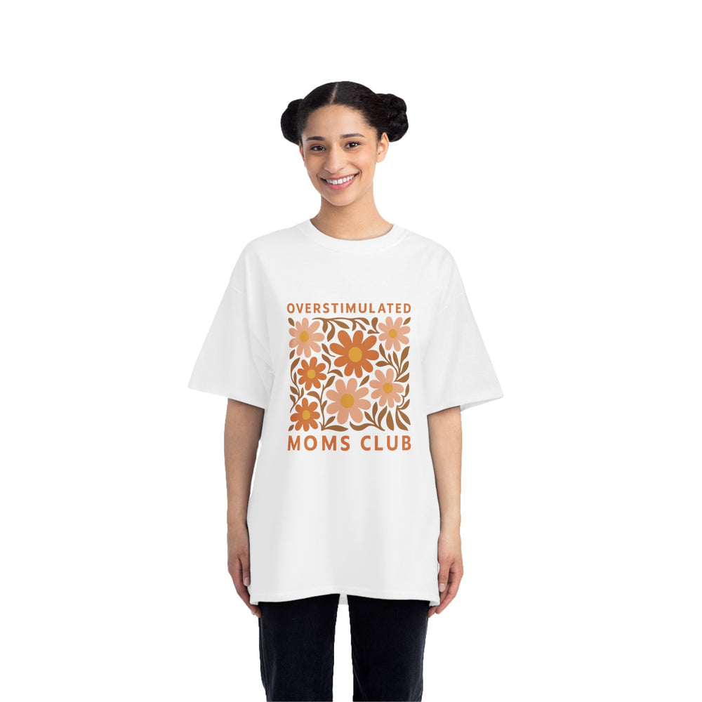 Overstimulated Moms Club T-Shirt | Cute Mom Tee, Gift for Mothers Day, Fun Club Shirt, Relaxed Fit, Floral Design