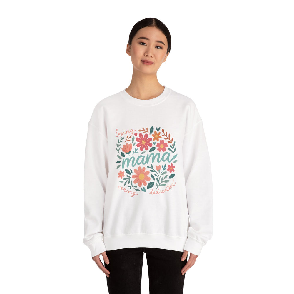 Mama Floral Design Crewneck Sweatshirt, Gift for Mothers Day, Cozy Casual Wear, Mom Sweatshirt, Botanical Art