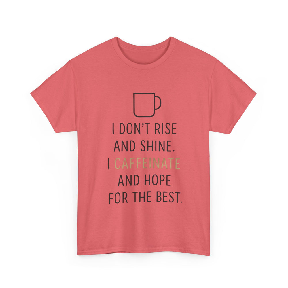 Caffeine & Hope Tee, Unisex Cotton Shirt for Coffee Lovers, Gift for Friends, Inspirational Tee, Casual Wear, Funny Quote Shirt