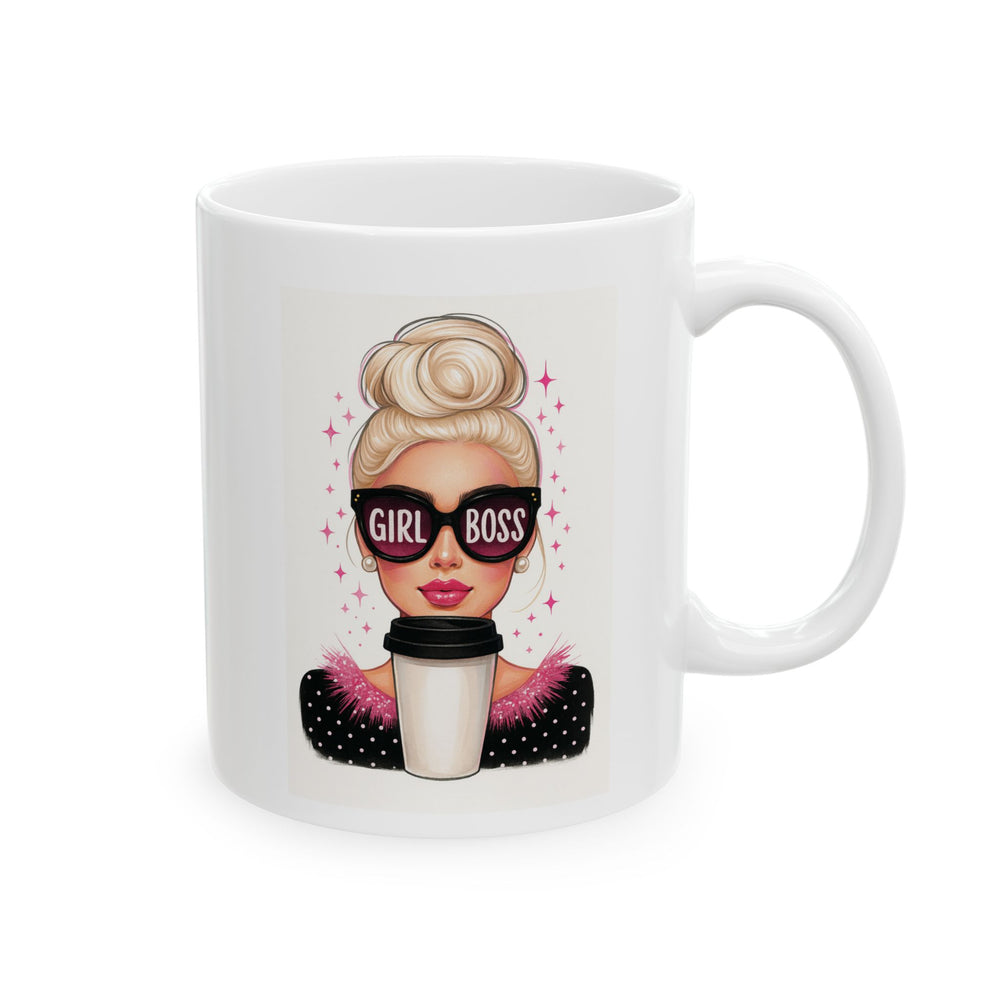 Glam Girl Boss Ceramic Mug - Empowering Coffee Cup for Entrepreneurs, Feminist Gift, Office Decor, Unique Tea Mug, Boss Babe Inspiration