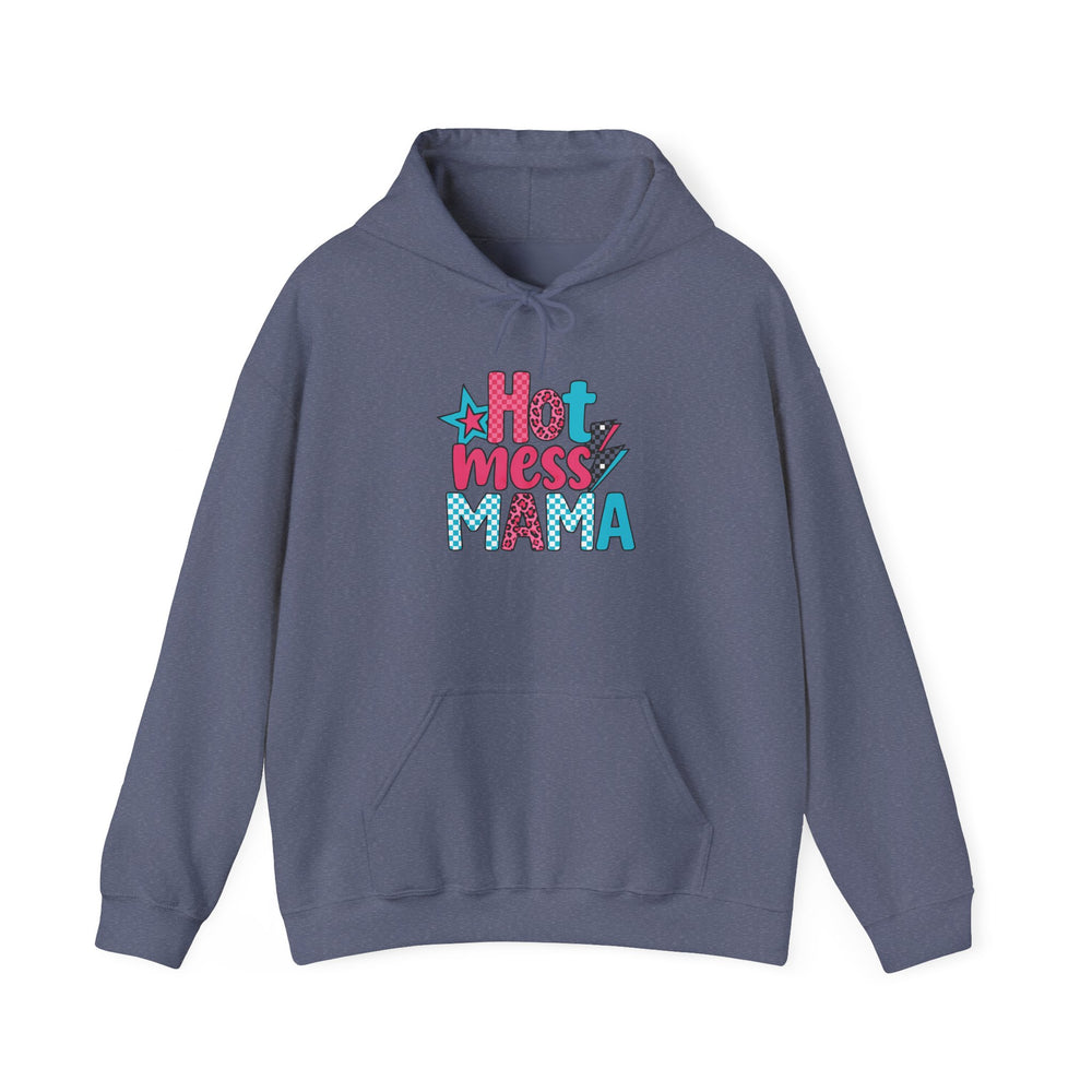 Hot Mess Mama Hoodie, Funny Sweatshirt for Moms, Gift for Mothers Day, Relaxed Casualwear, Cozy Pullover, Everyday Comfort