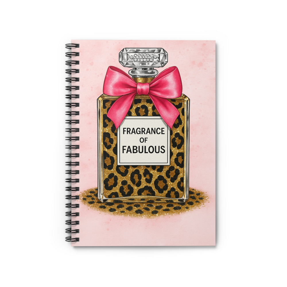 Fabulous Fragrance Spiral Notebook - Stylish Journaling, Gift for Her, Pink Leopard Print, School Supplies, Daily Planner