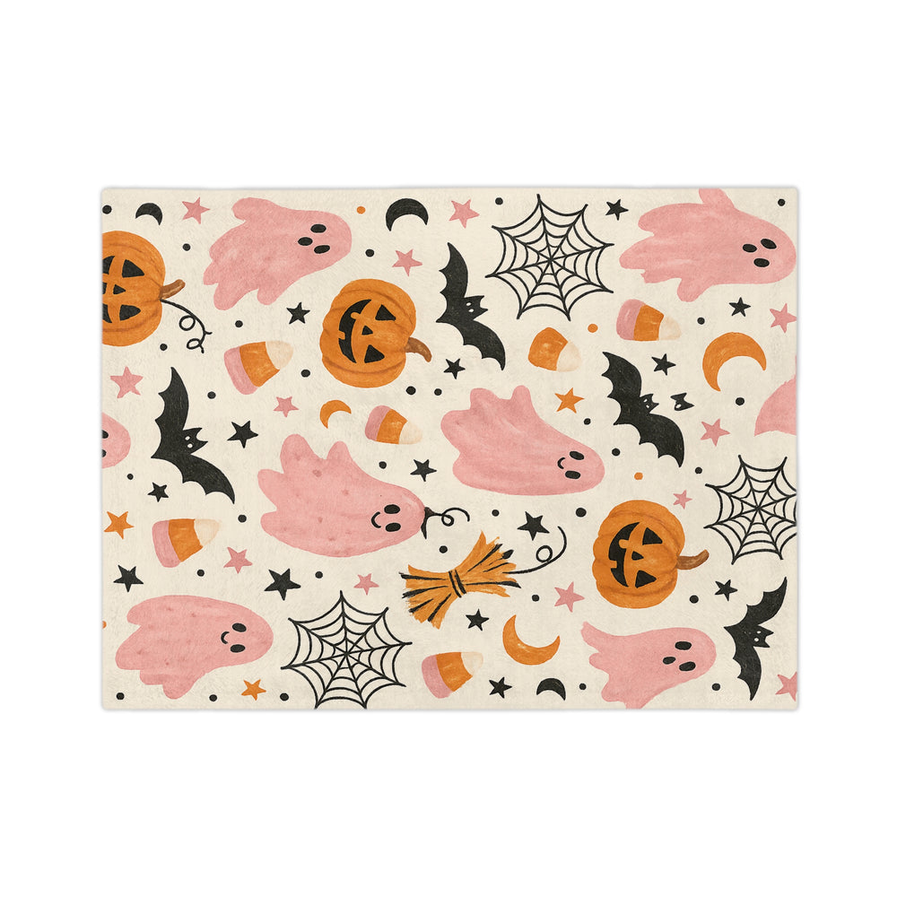 Halloween Ghost Blanket, Cozy Fall Decor, Microfiber Throw, Spooky Season Gifts, Kids Ghost Blanket