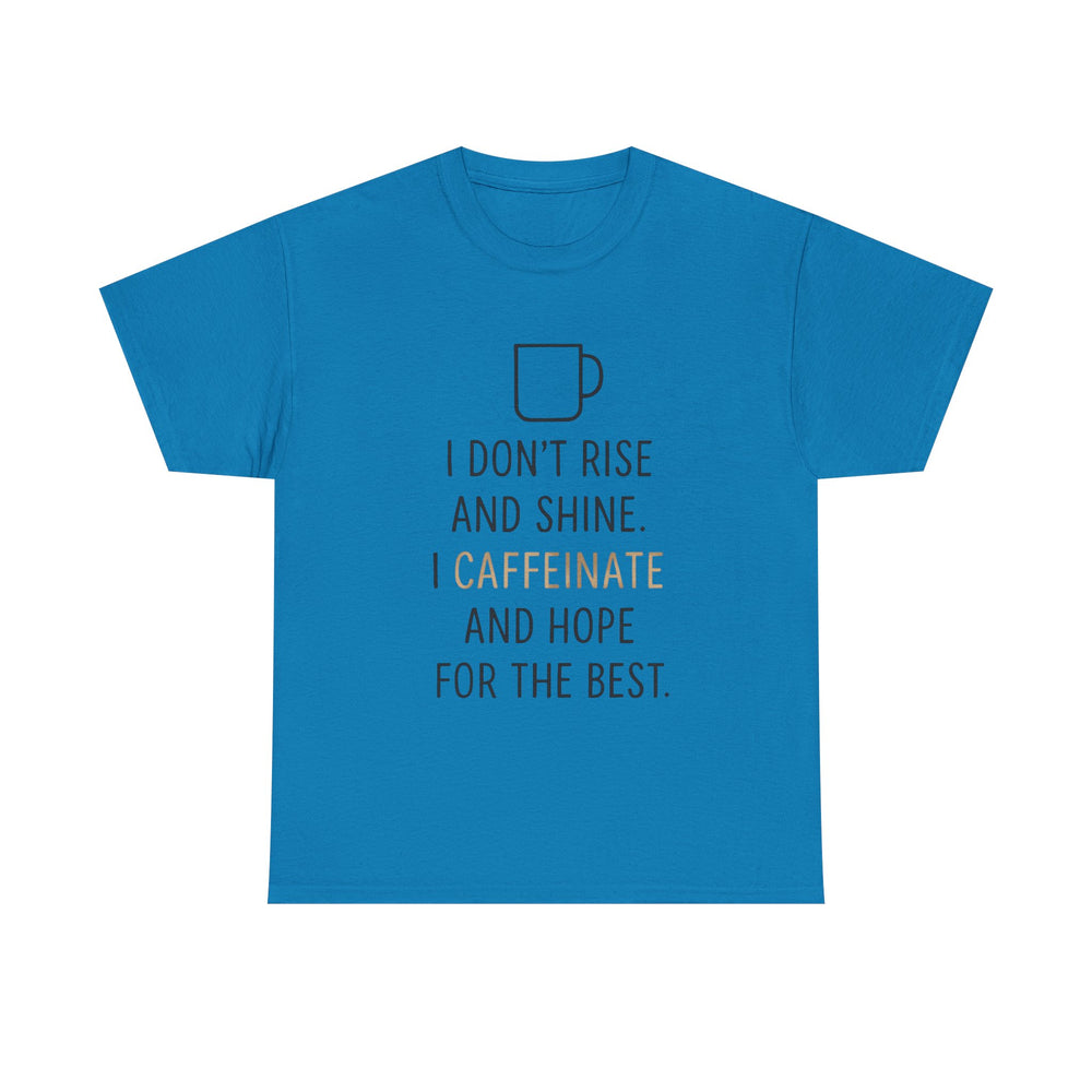 Caffeine & Hope Tee, Unisex Cotton Shirt for Coffee Lovers, Gift for Friends, Inspirational Tee, Casual Wear, Funny Quote Shirt