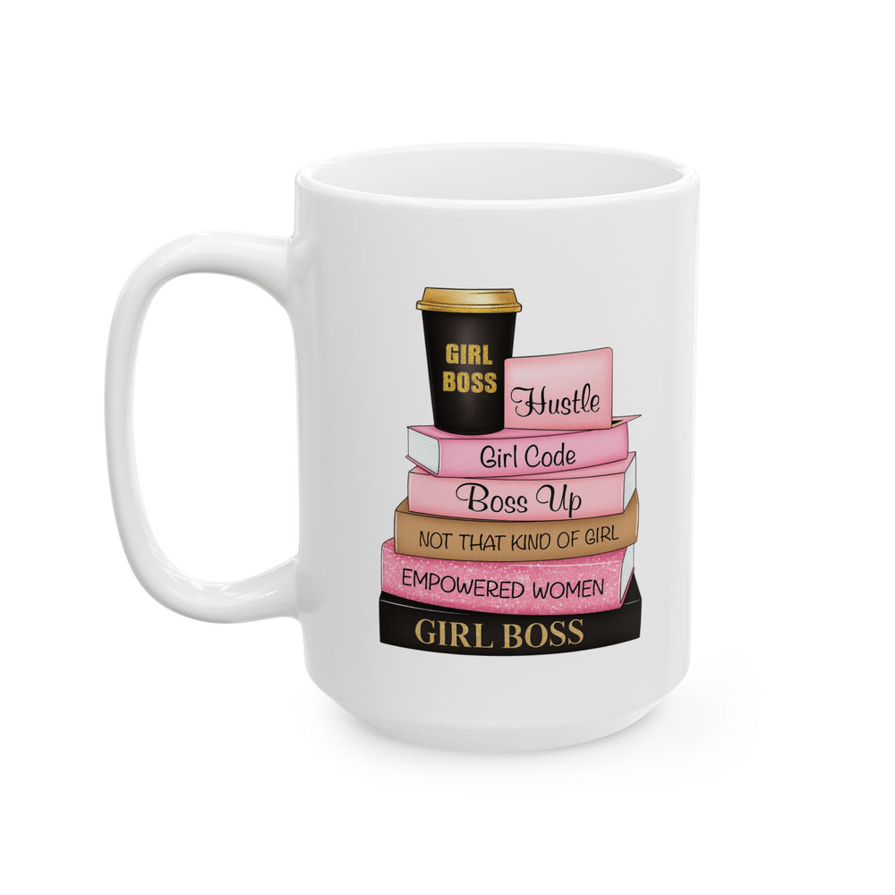 Chic Stackable Books Ceramic Mug | Perfect Gift for Book Lovers, Home Office Decor, Reading Material, Teacher Appreciation, Coffee Time