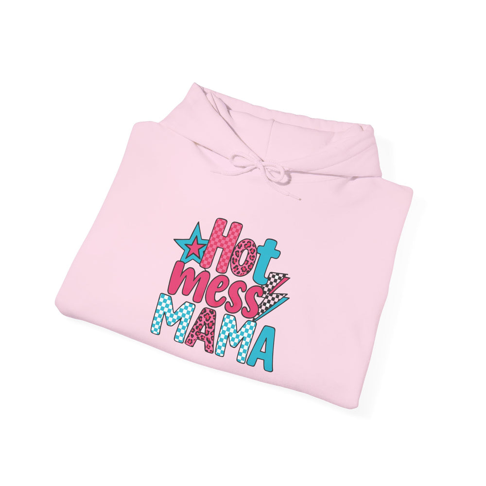 Hot Mess Mama Hoodie, Funny Sweatshirt for Moms, Gift for Mothers Day, Relaxed Casualwear, Cozy Pullover, Everyday Comfort