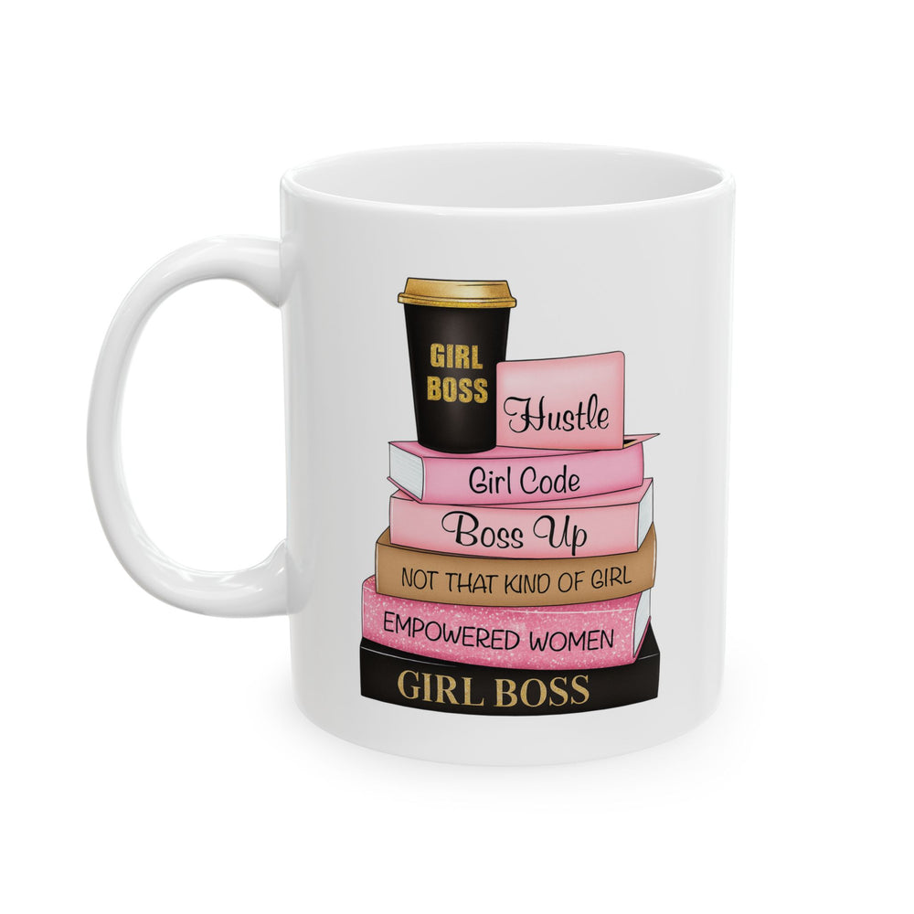 Chic Stackable Books Ceramic Mug | Perfect Gift for Book Lovers, Home Office Decor, Reading Material, Teacher Appreciation, Coffee Time