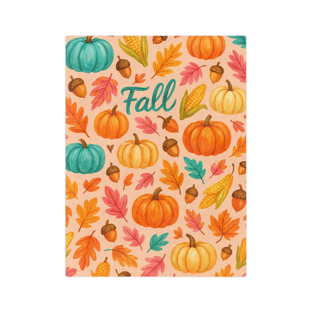Cozy Fall Blanket, Autumn Decor, Pumpkin Print Throw, Velveteen Microfiber Blanket, Seasonal Home Accents, Thanksgiving Gift